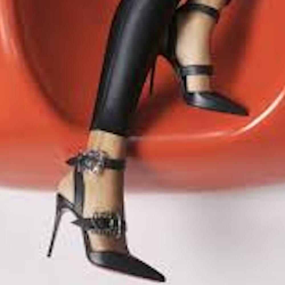 Christian Louboutin GIDDYLINA 100 Buckled Leather Sandals Heels Pumps - Picture 5 of 16